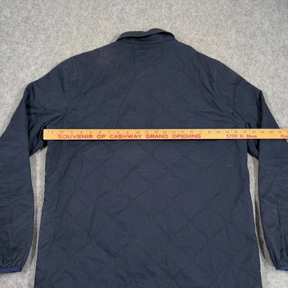 Penfield Navy‎ Blue Blackstone Quilted Snap Button Shirt Jacket Men's Size Large